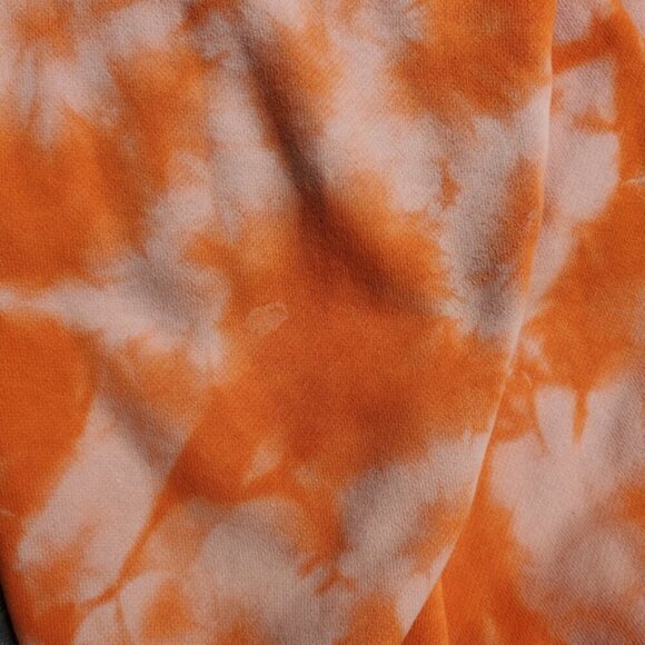 TNA Cozy Fleece Orange Tie Dye Boyfriend Crop Top Size 1 - Picture 11 of 11